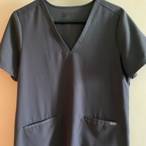 FIGS charcoal casma top and Livingston bottom